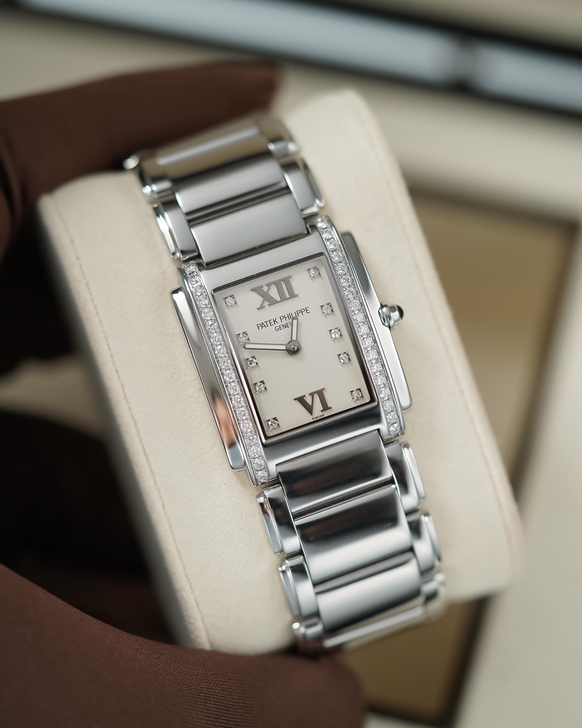 Patek24 Diamond Ivory white dial FULLSET 25MM