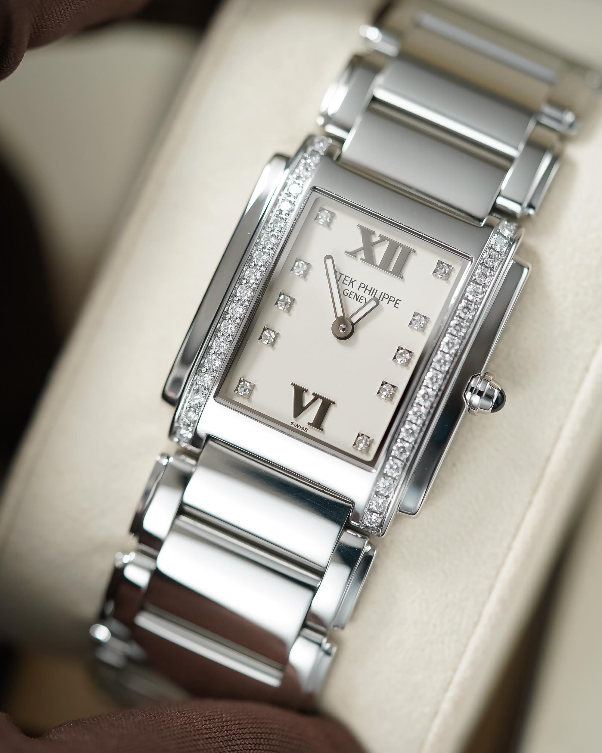 Patek24 Diamond Ivory white dial FULLSET 25MM