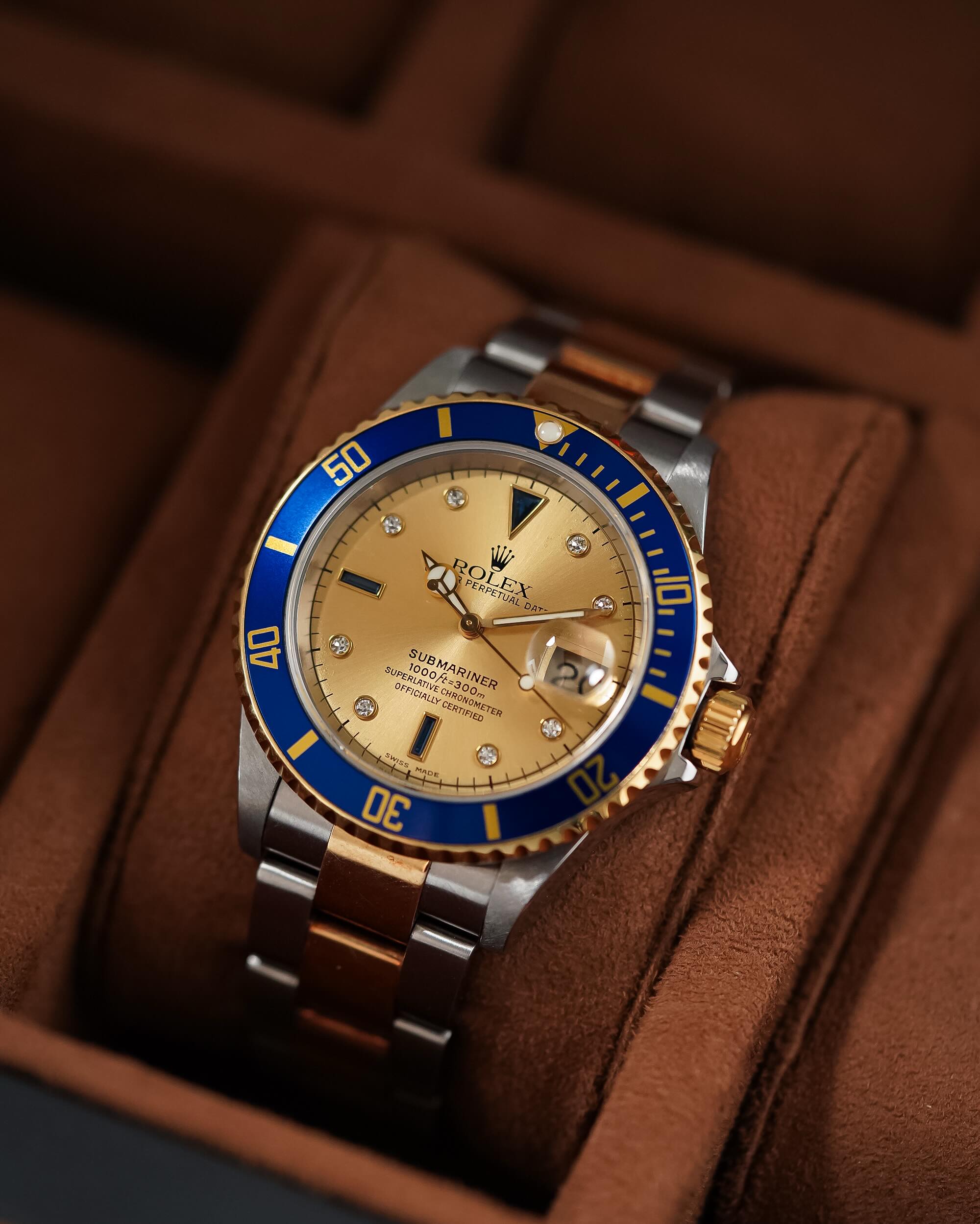 Rolex Submariner Date 2tone 18k “Serti Dial”