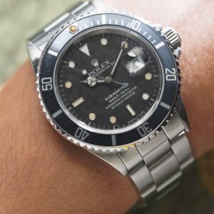 Rolex Submariner Date tropical dial Creamy patina Ref. 168000